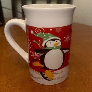 Festive Royal Norfolk Christmas Penguin Mug 12 Oz Ceramic Dishwasher & Microwave